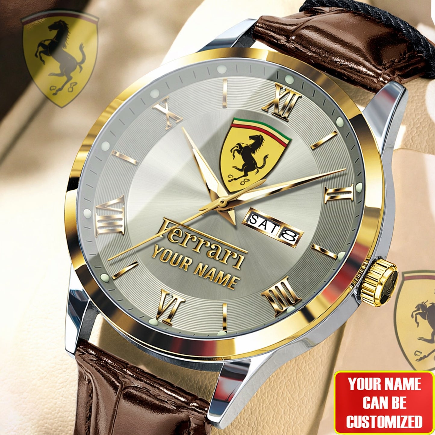 Personalized FRR Luxury Leather Strap Watch