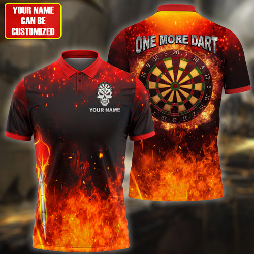 Personalized Name One more Darts Fire All Over Printed Unisex Shirt - P270701