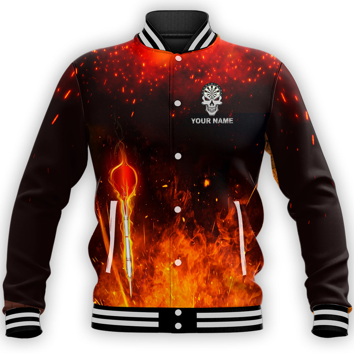 Personalized Name One more Darts Fire All Over Printed Unisex Shirt - P270701