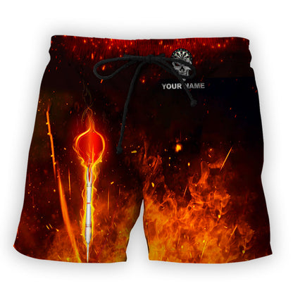 Personalized Name One more Darts Fire All Over Printed Unisex Shirt - P270701