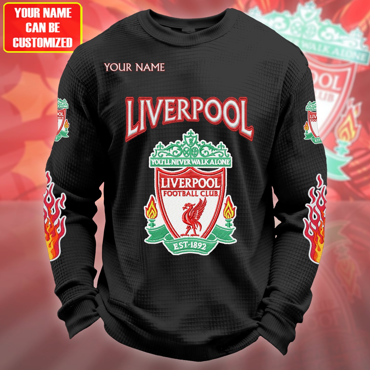 Personalized LVP Quilted Textur Unisex Sweater