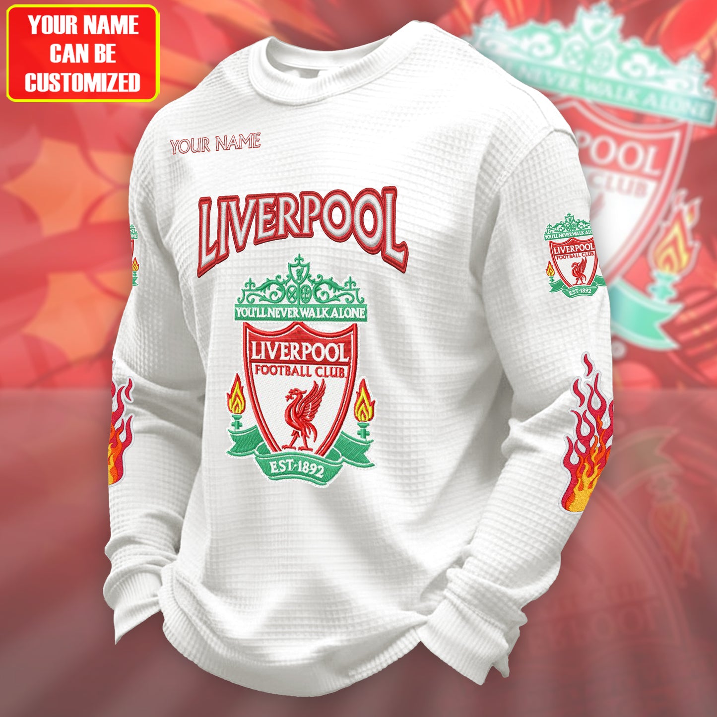 Personalized LVP Quilted Textur Unisex Sweater