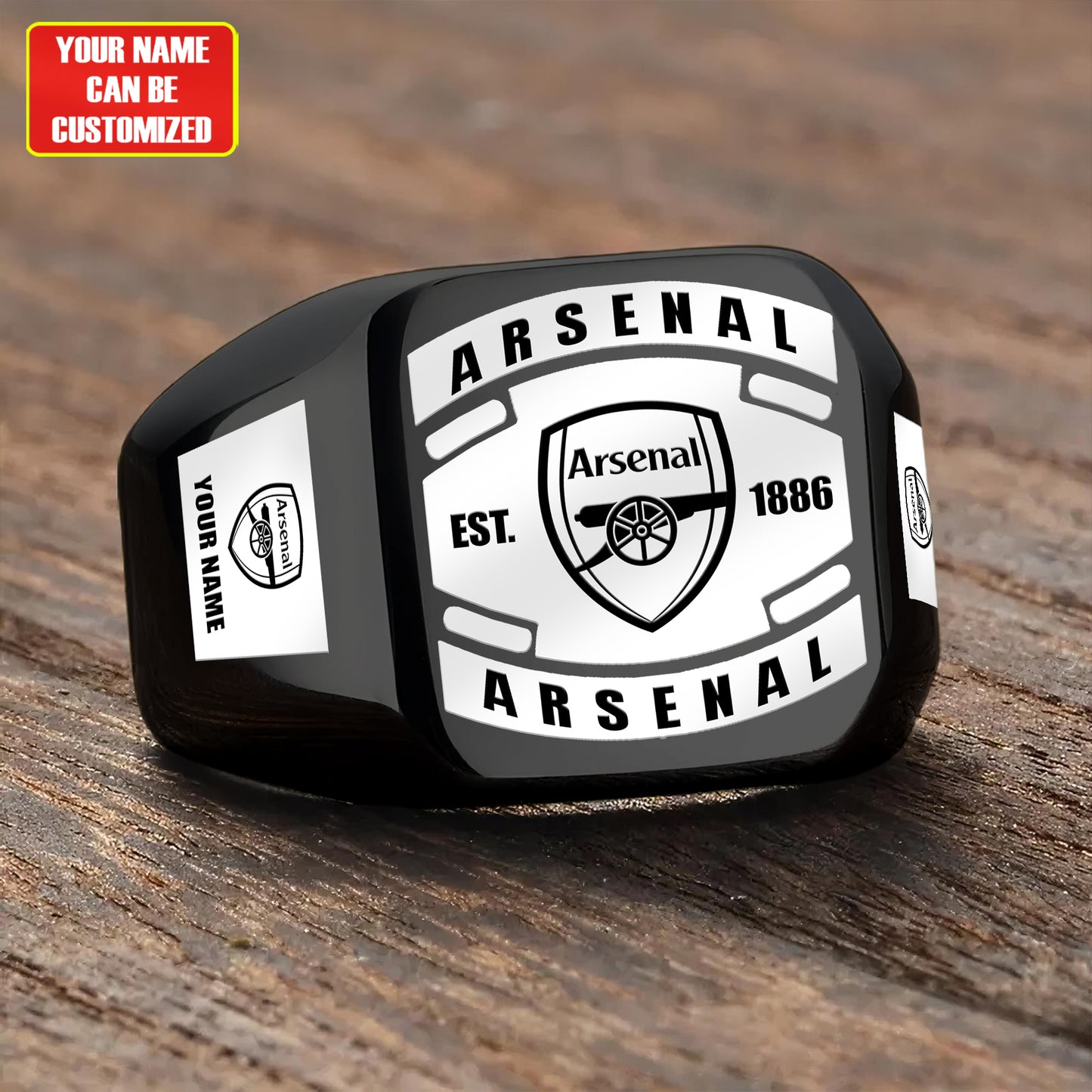 Arsenal Custom Name Classic Design Ring