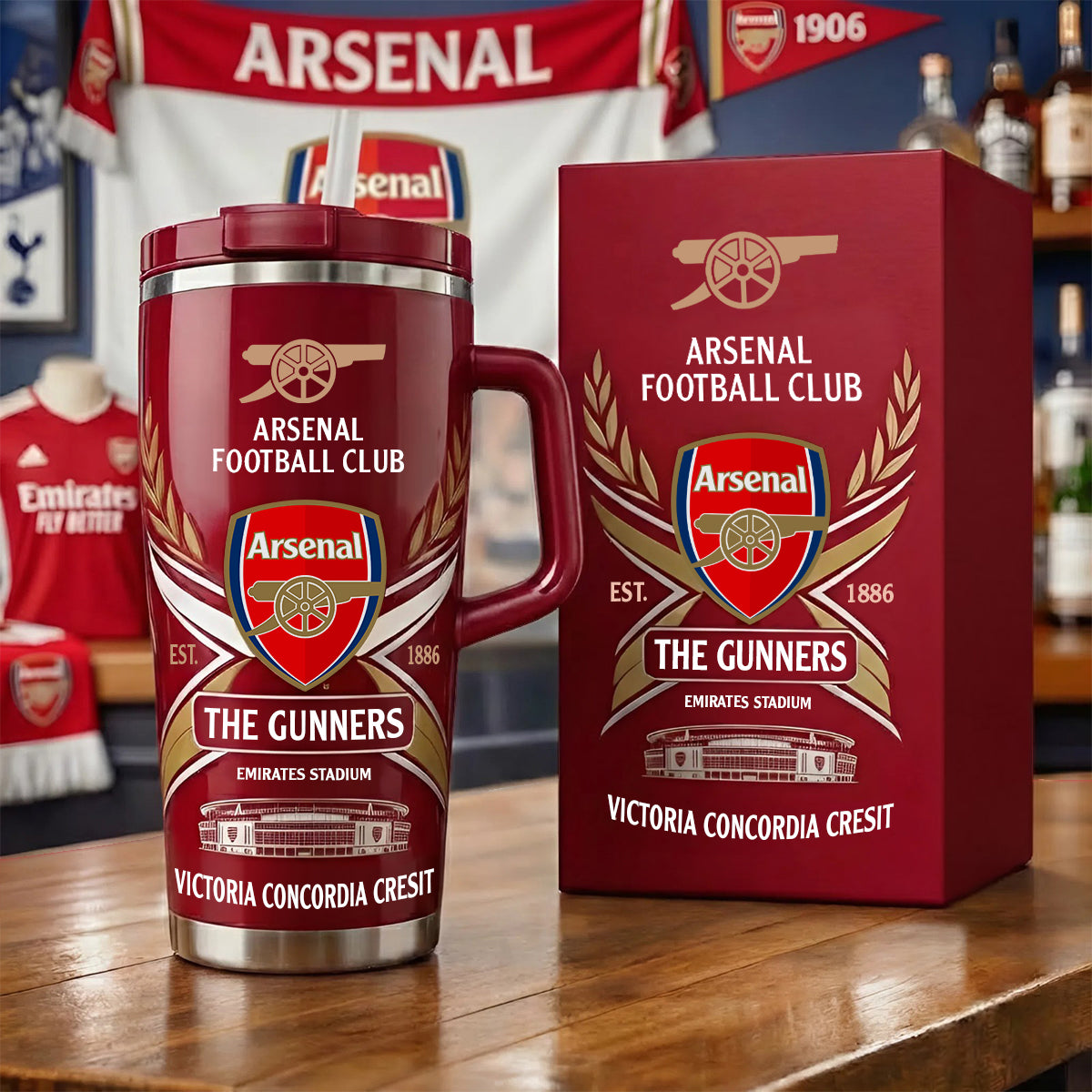 Arsenal Emirates Stadium Insulated Tumbler 30oz 40oz