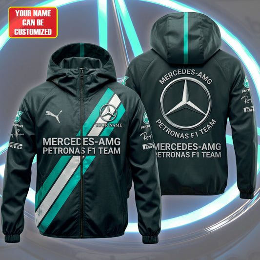 Personalized Amg Petronas Fomula one Team Windproof Rush Jacket