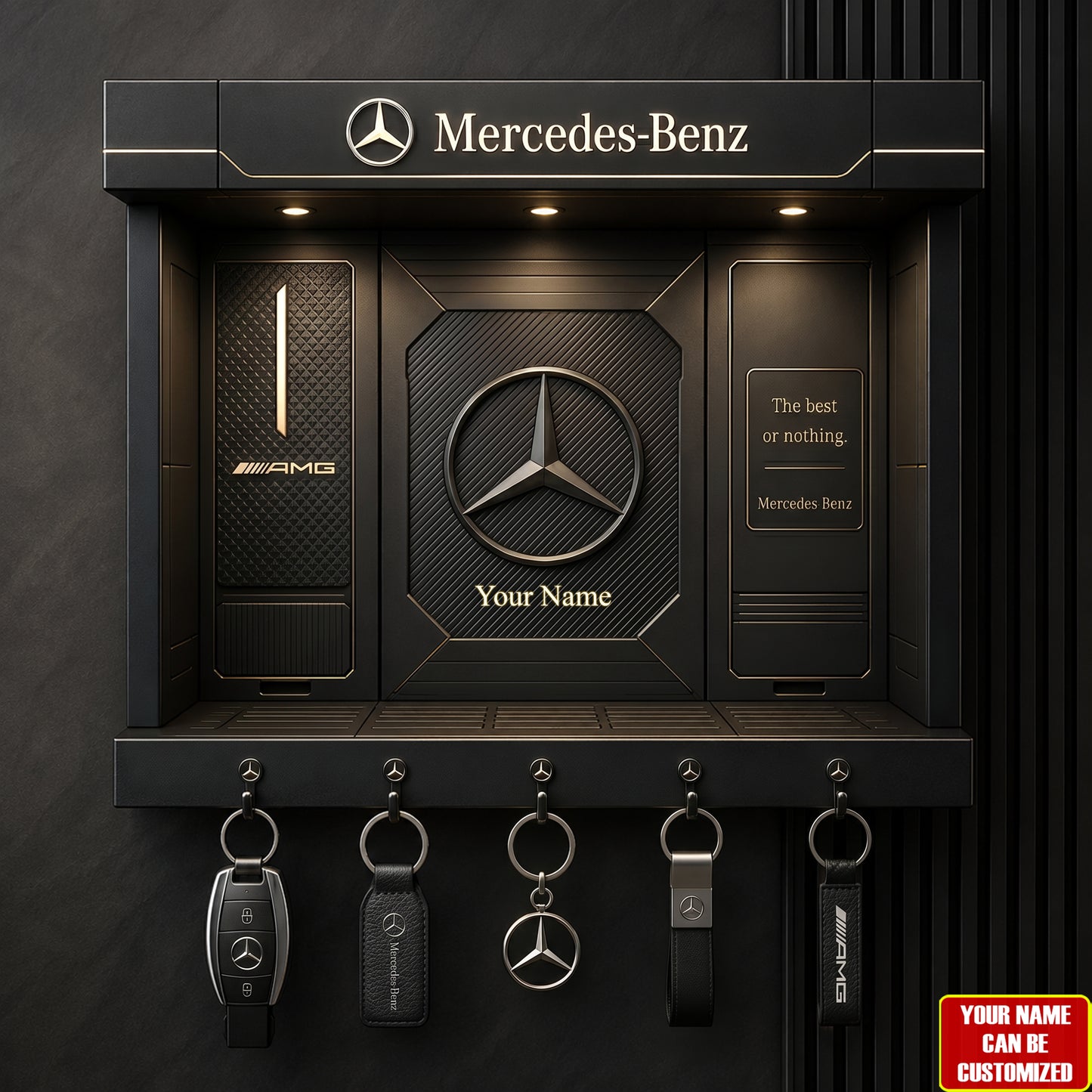 Merc Acrylic Key Hanger - Personalized Gifts For Cars Lover