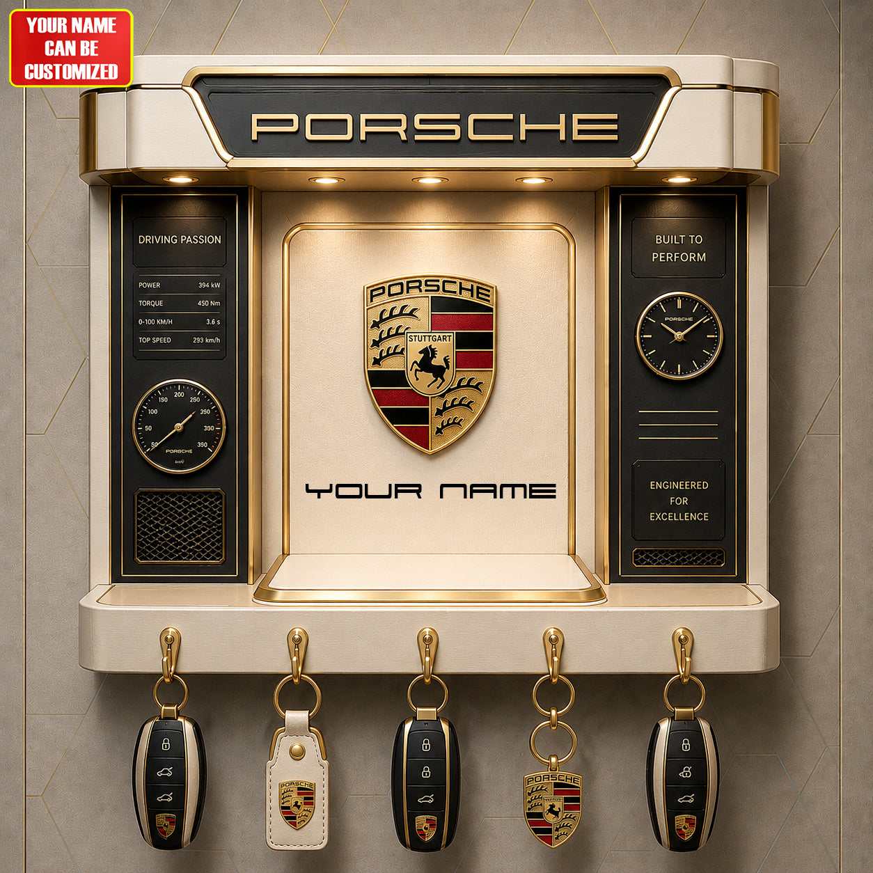 Pors Acrylic Key Hanger - Personalized Gifts For Cars Lover
