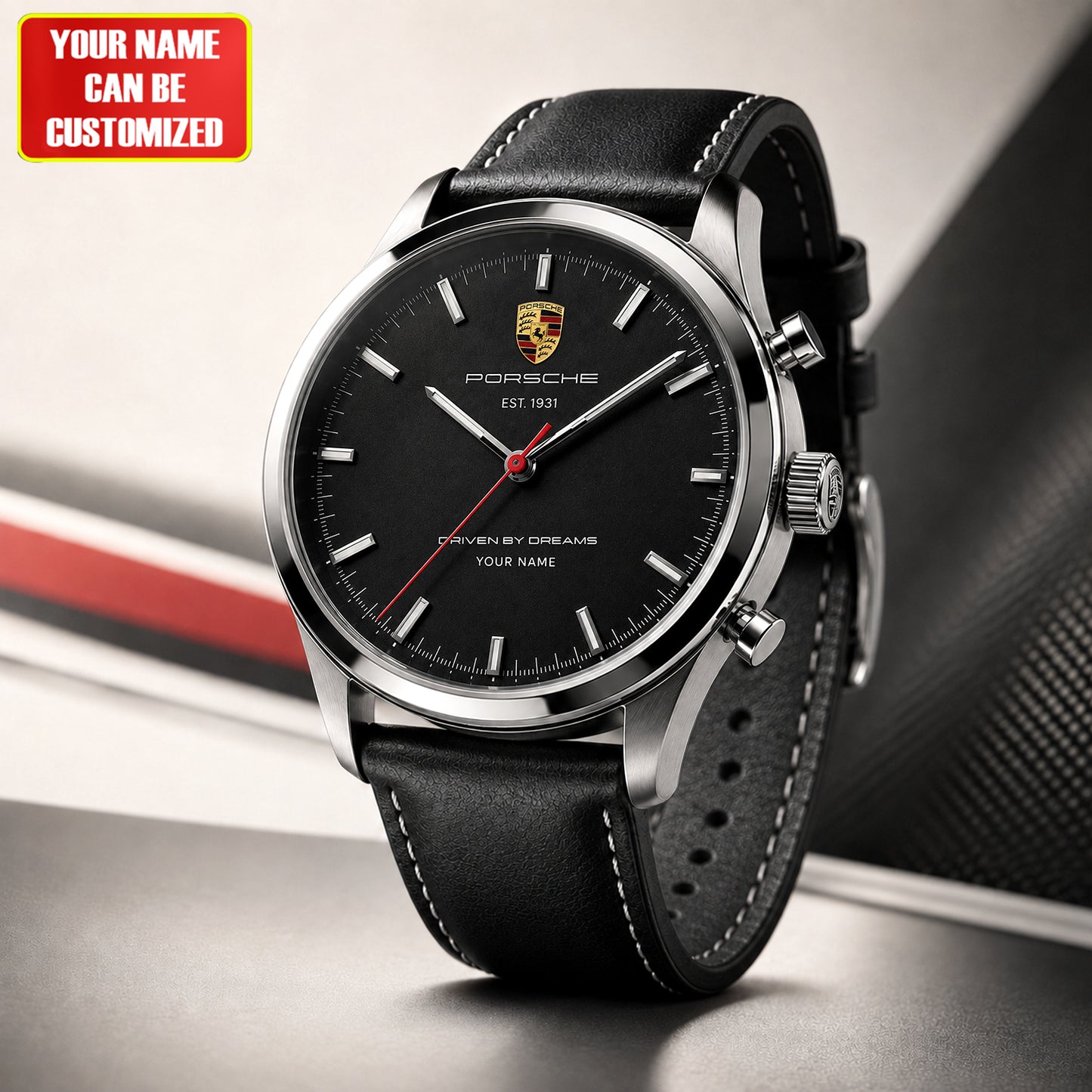 Personalized Pors Legacy 1931 Leather Strap Watch