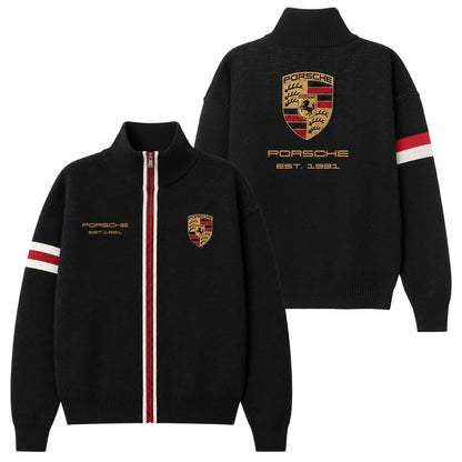 Pors Dio Fashion Zipper Stand Collar Jacket