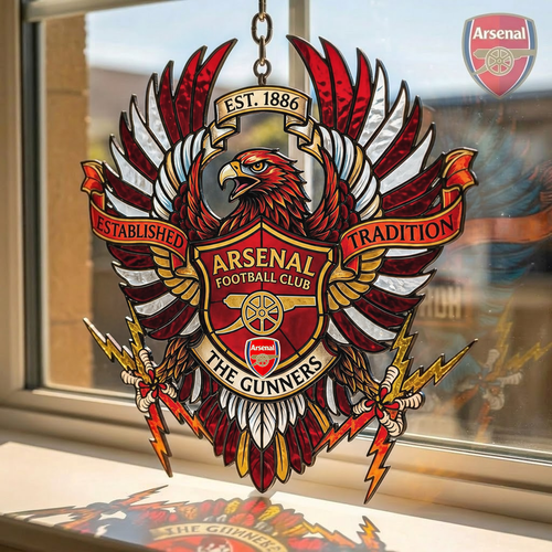 Arsenal FC Suncatcher Home Decor Home 3D Visual Effect