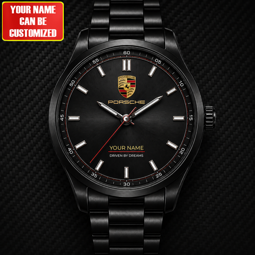 Personalized Pors Driven Stainless Steel Quartz Watch