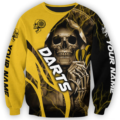Personalized Name Skull Darts All Over Printed Unisex Shirt - LP2