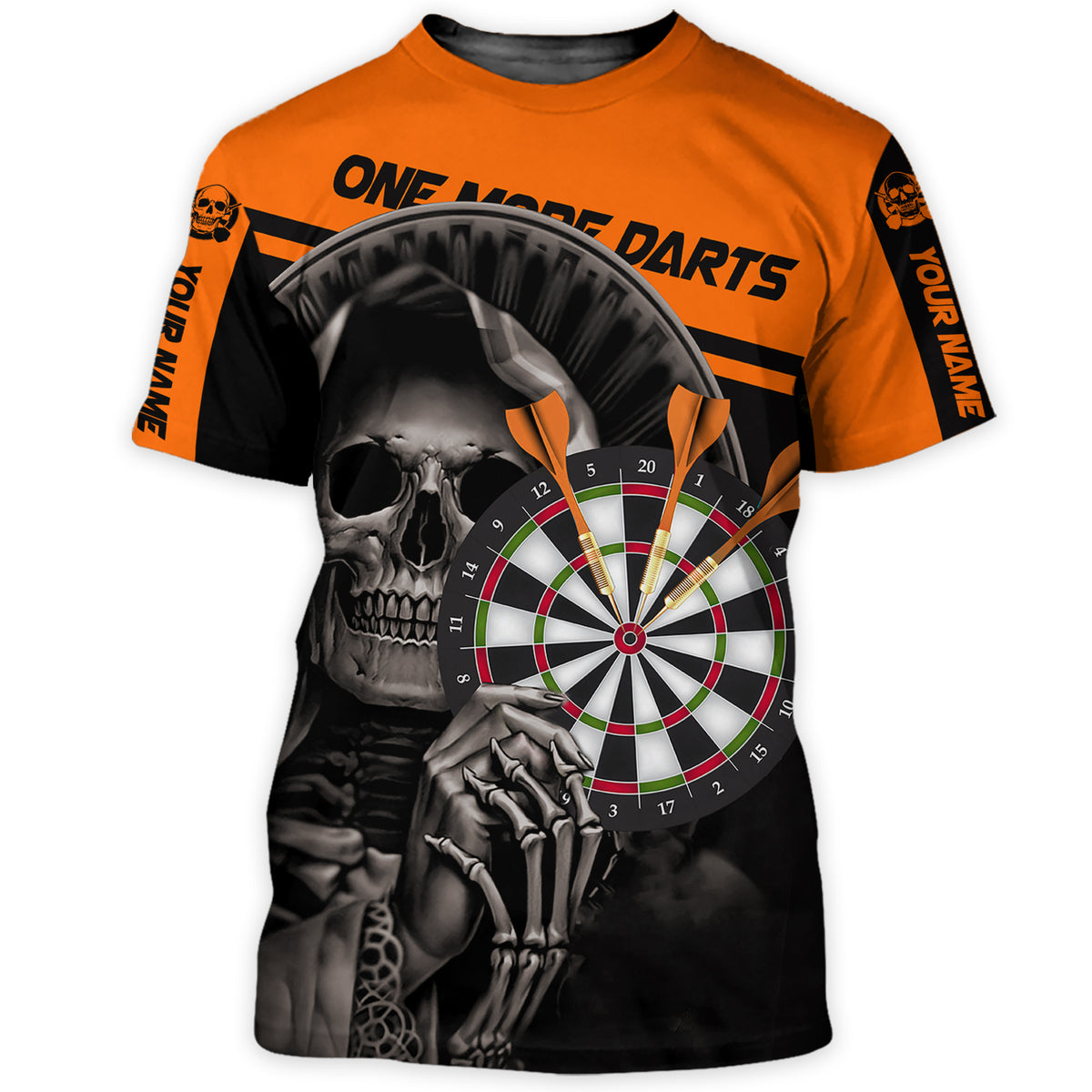 Personalized Name Skull Darts All Over Printed Unisex Shirt - LP3