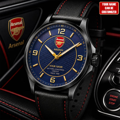 Personalized Arsenal Luxury Leather Strap Watch
