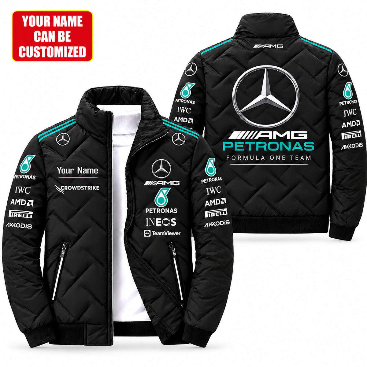 Merc Amg Petronas Cloudstrike Puffer Jacket