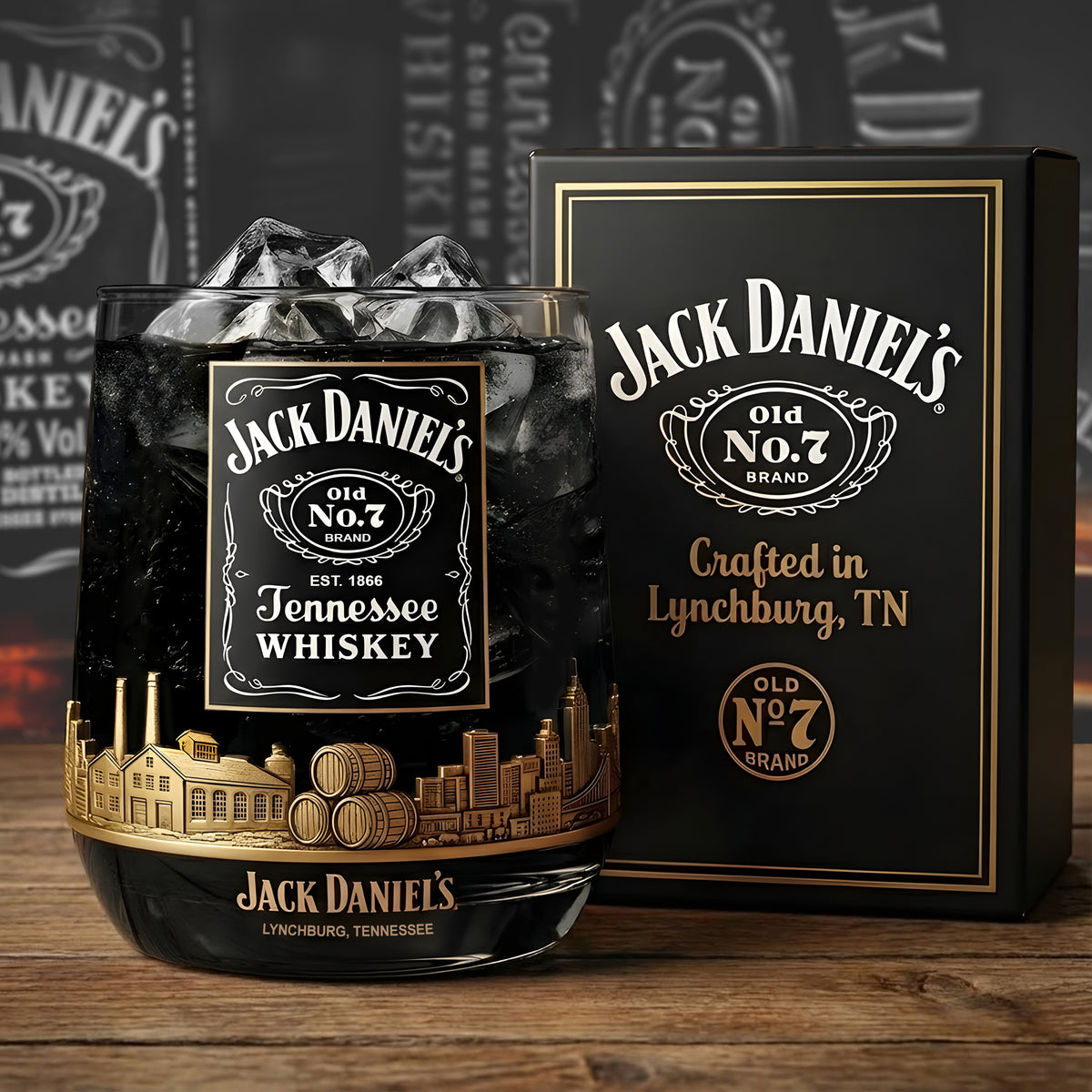 JD Est 1866 Whisky , Whiskey Glass, Holiday Gifts