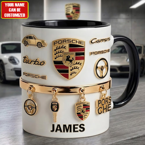 Personalized Pors Accent Mug , Cream Mug Gifts , Holiday Gifts