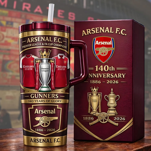 Arsenal 140 Years of Glory Insulated Tumbler 30oz 40oz