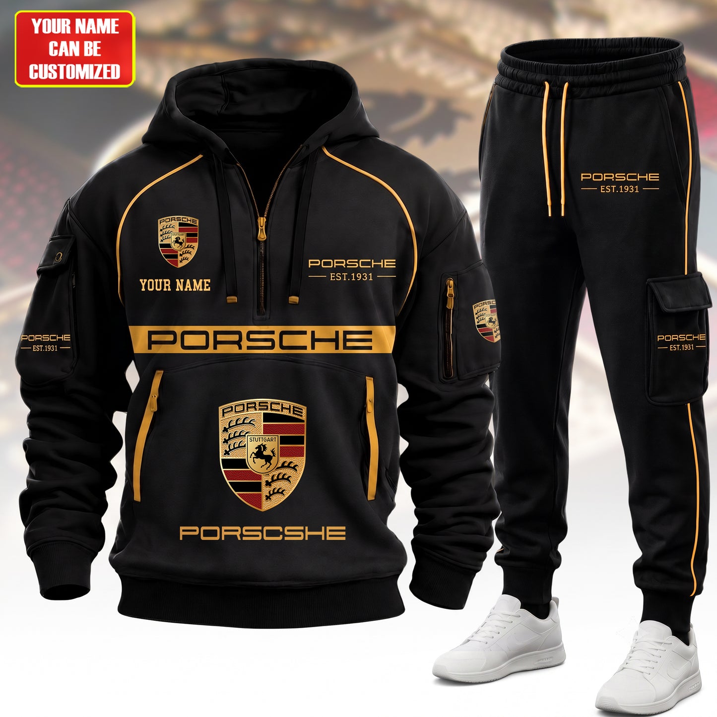 Personalized Pors Est.1931 Cotton Hoodie and Sweatpants set