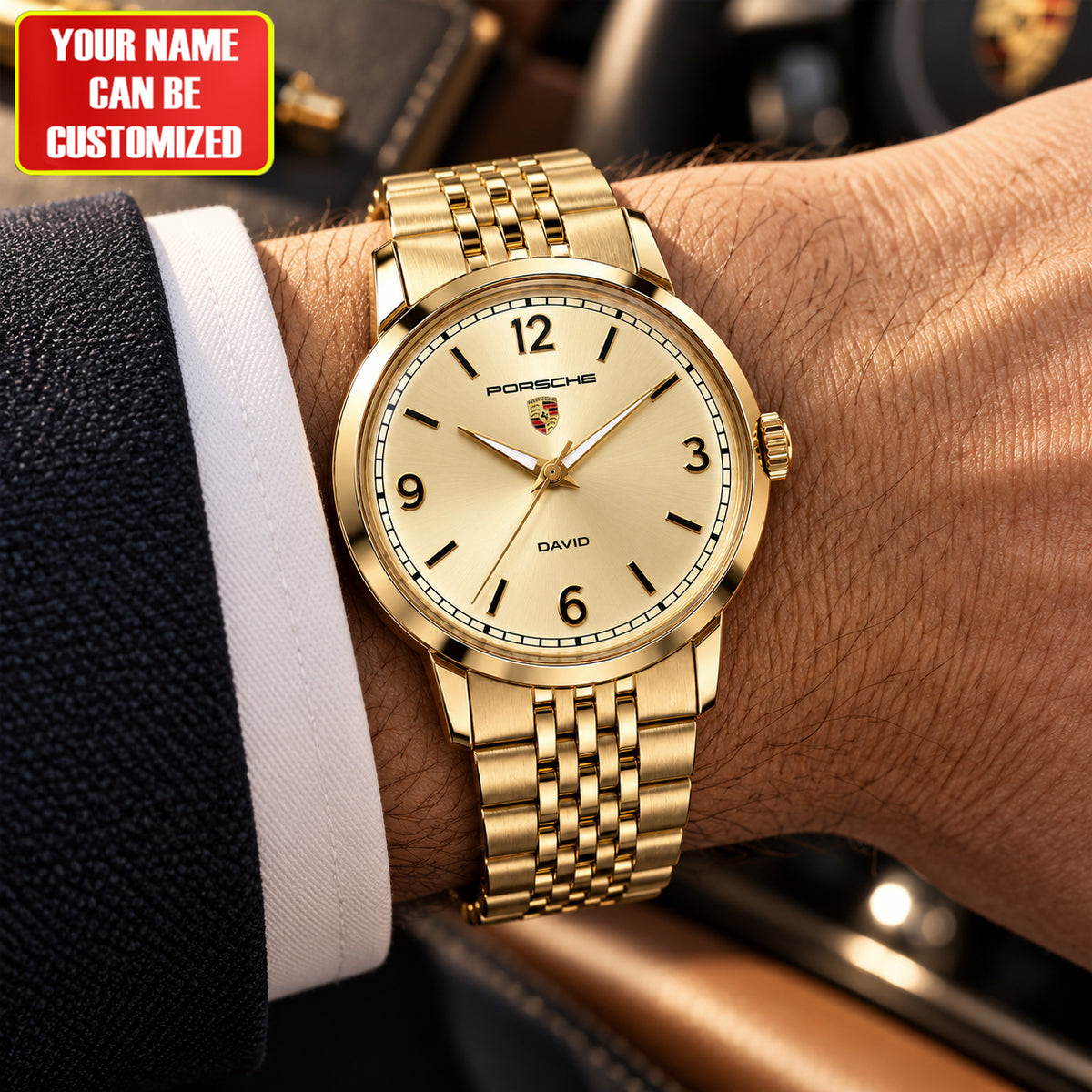 Pors Golden Timex Luxury Alloy Quartz Watch