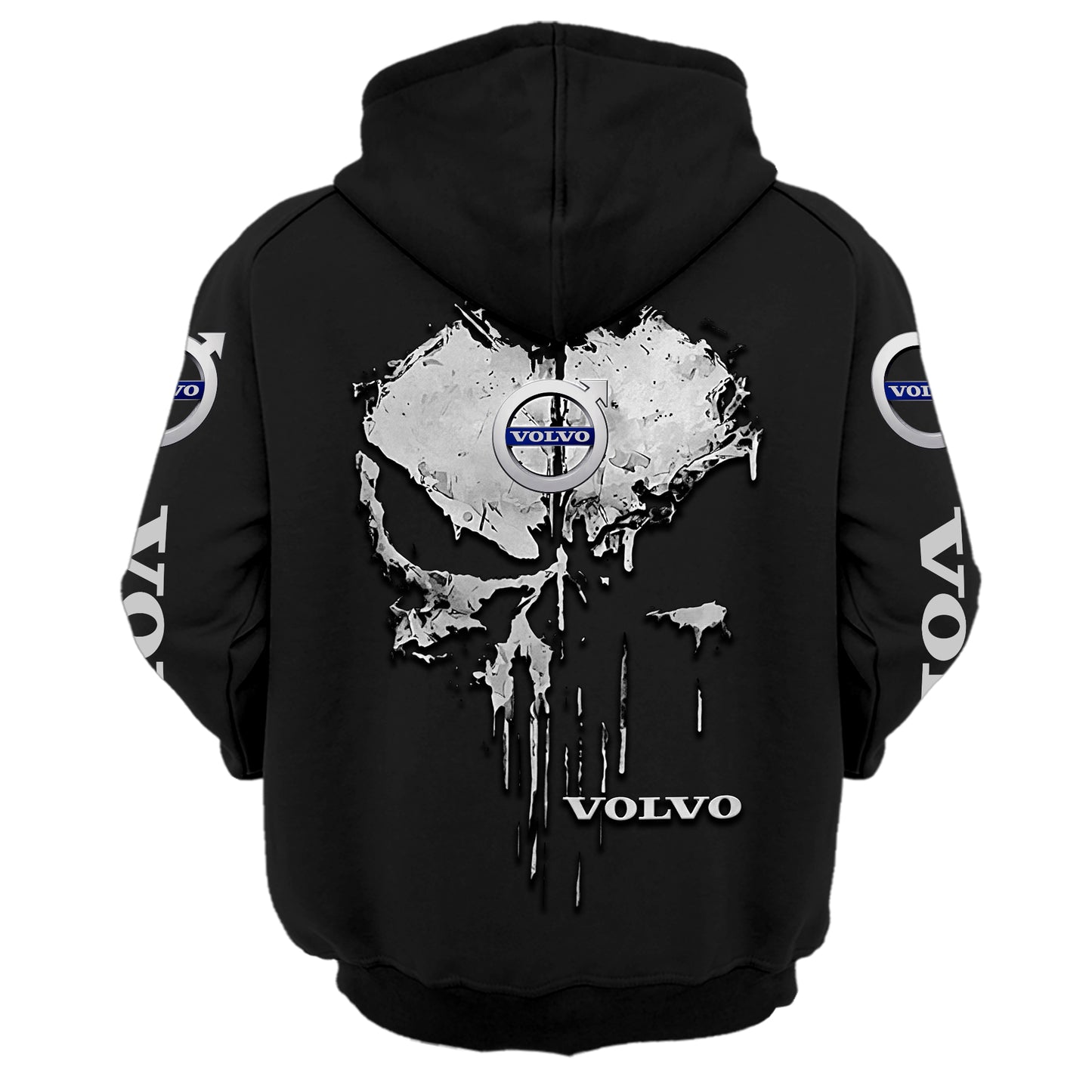 Personalized Vv Skull Retro Cotton Hoodie