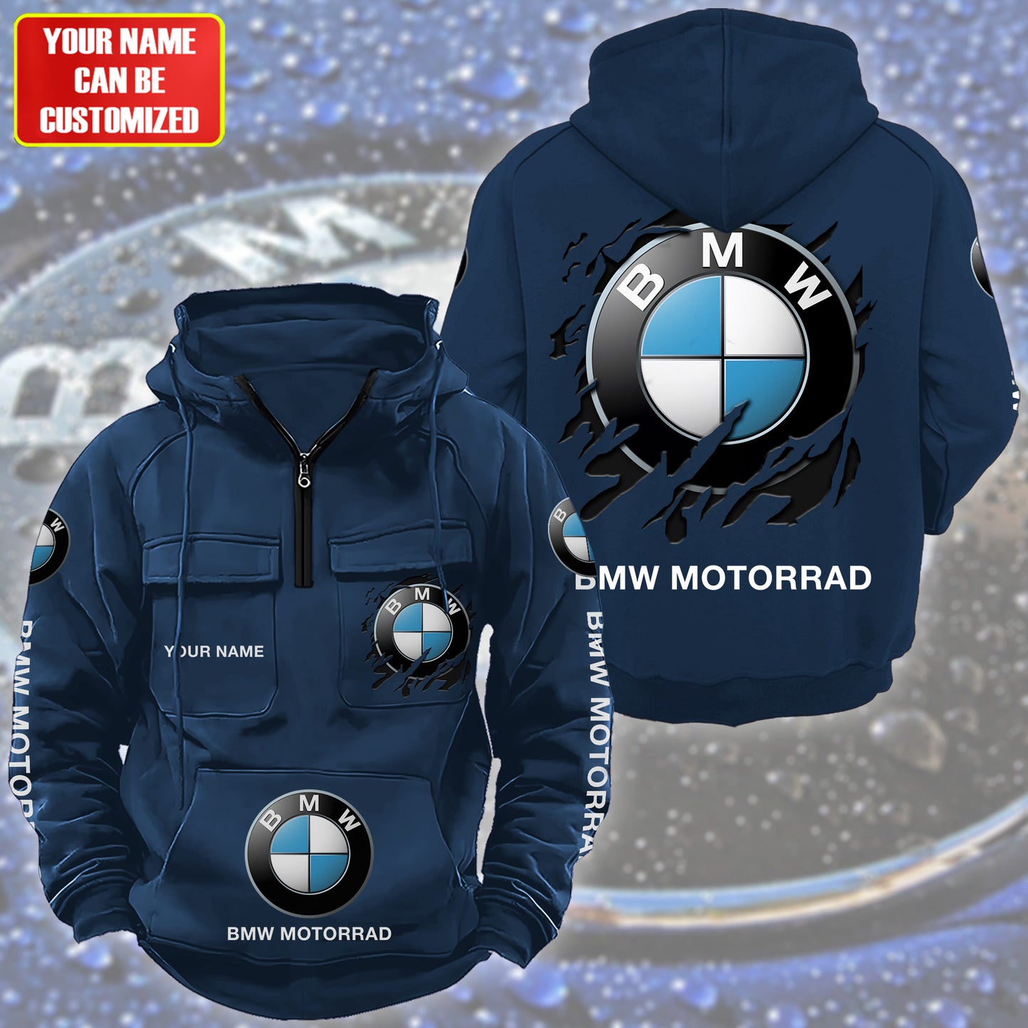 Personalized BW Motorrad Retro Cotton Hoodie