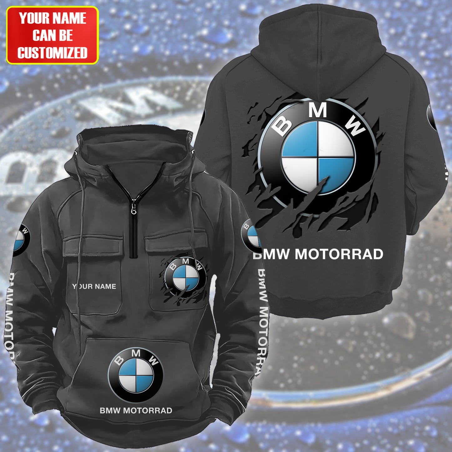 Personalized BW Motorrad Retro Cotton Hoodie