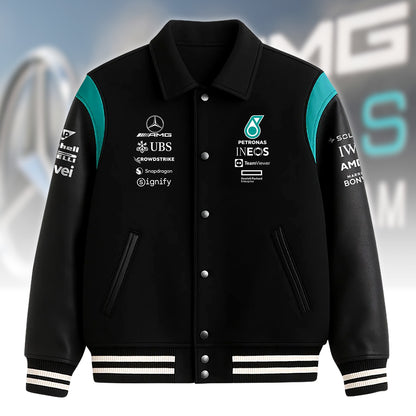 Merc Amg Petronas All Over Printed Bomber Jacket