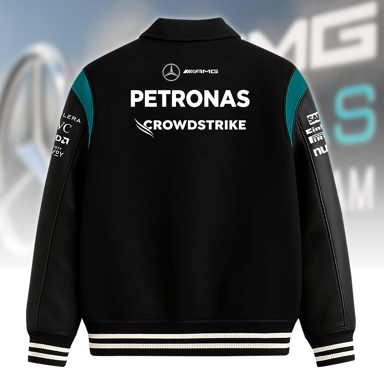 Merc Amg Petronas All Over Printed Bomber Jacket