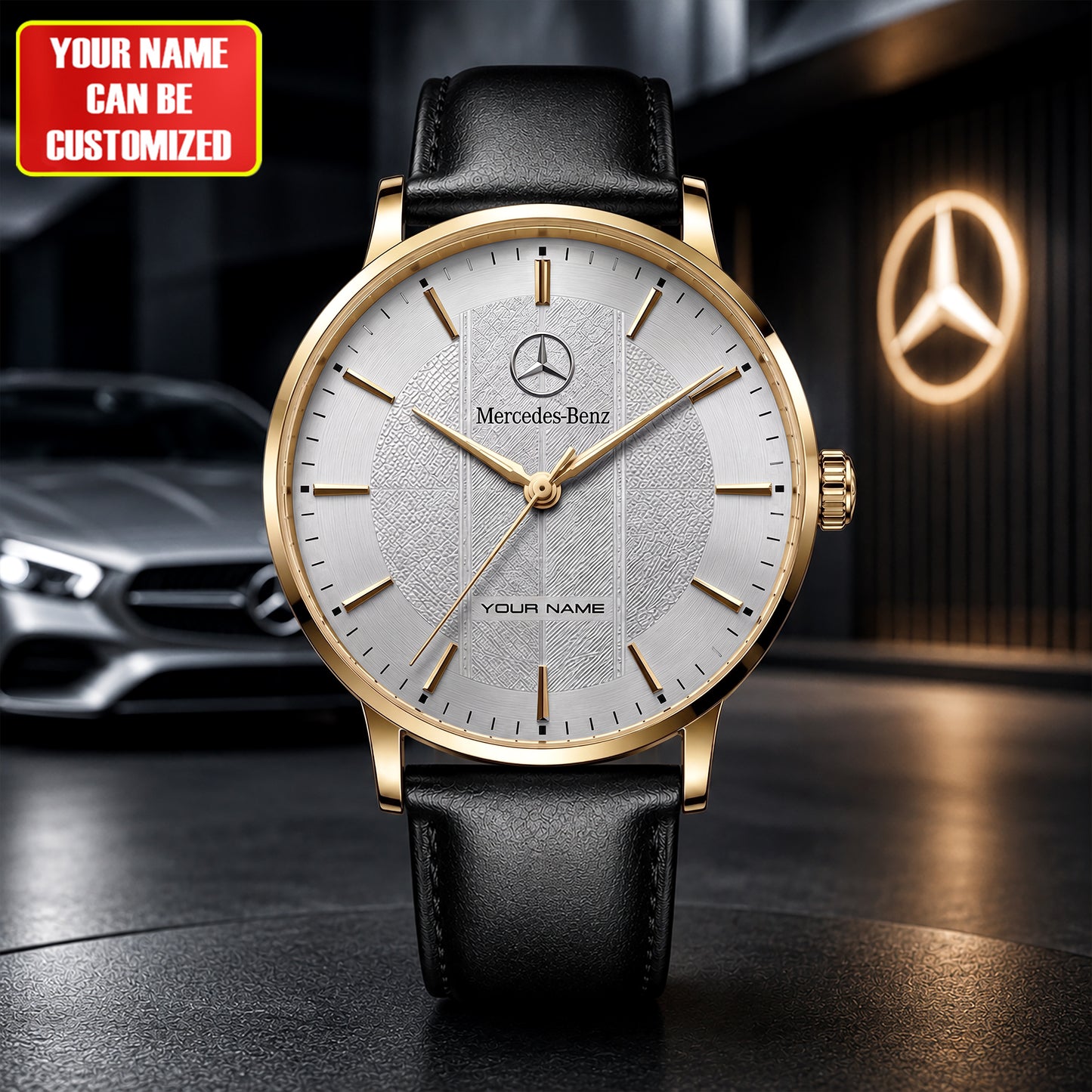Personalized Merc Timepiece Leather Watch
