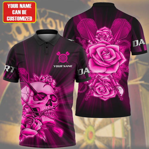 Personalized Name Pink Darts Rose All Over Printed Unisex Shirt Q010306