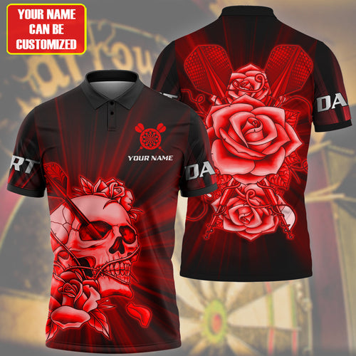 Personalized Name Red Darts Rose All Over Printed Unisex Shirt Q010306
