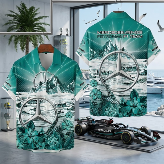Merc AMG Petronas Tropical Hawaii Shirt Beach Short