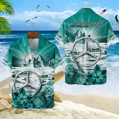 Merc AMG Petronas Tropical Hawaii Shirt Beach Short