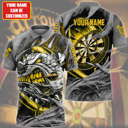 Personalized Yellow Bulldog Darts All Over Printed Unisex Shirt Q010601