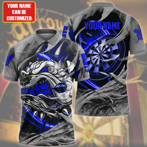 Personalized Blue Bulldog Darts All Over Printed Unisex Shirt Q010601