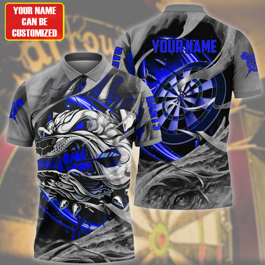 Personalized Blue Bulldog Darts All Over Printed Unisex Shirt Q010601