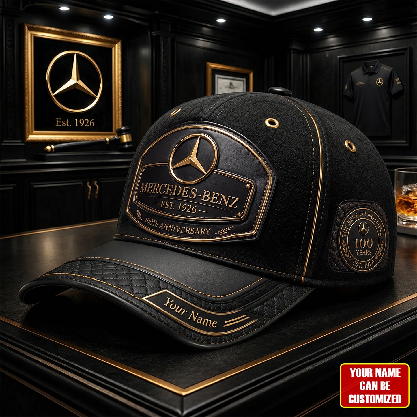 Personalized Merc Leather Vintage 100th Anniversary Classic Cap V2 (1926-2026)