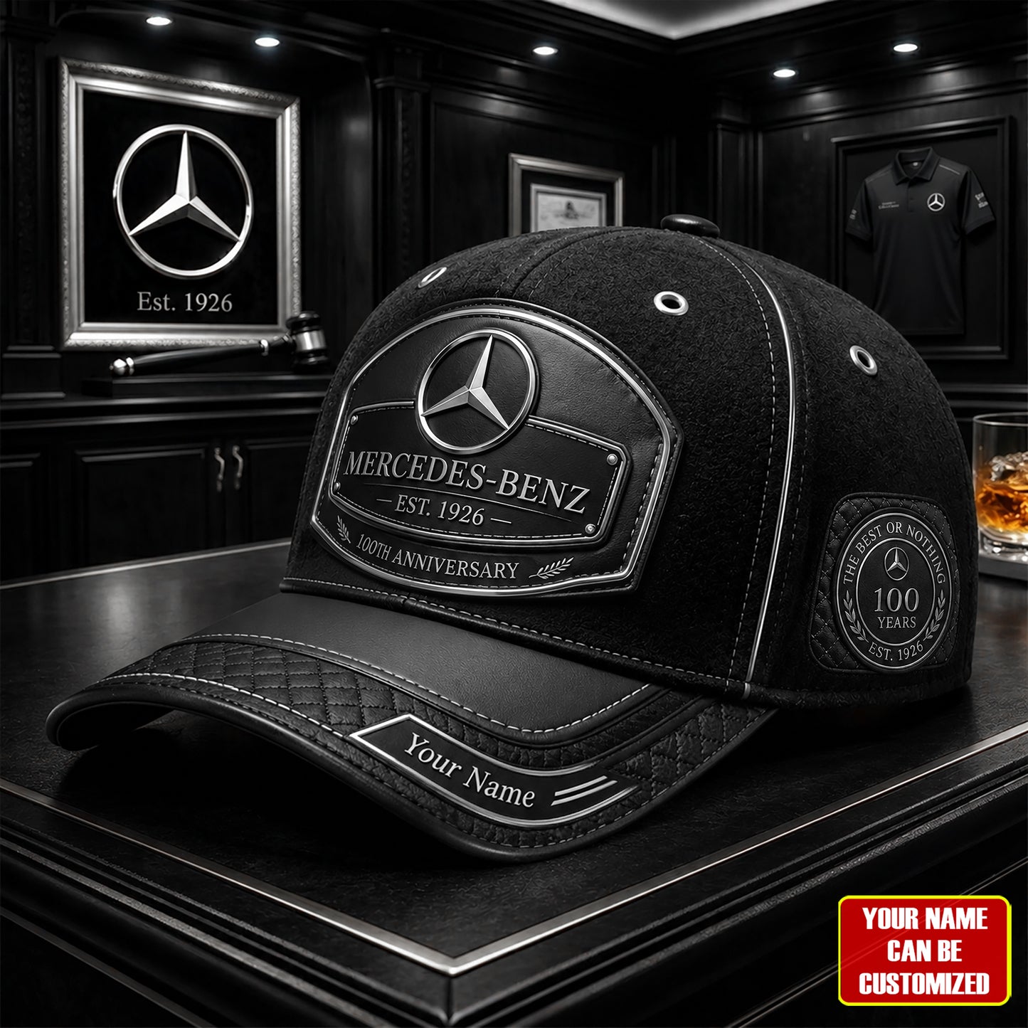 Personalized Merc Leather Vintage 100th Anniversary Classic Cap V2 (1926-2026)
