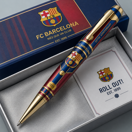 Personalized Barca FC 127 Years Anniversary Edition Ballpoint Pen V5 (1899-2026)