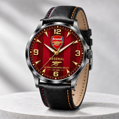 Personalized Arsenal FC Premium Luxury Leather Strap Watch