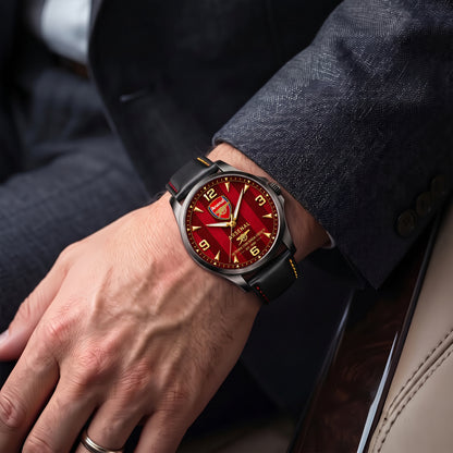 Personalized Arsenal FC Premium Luxury Leather Strap Watch