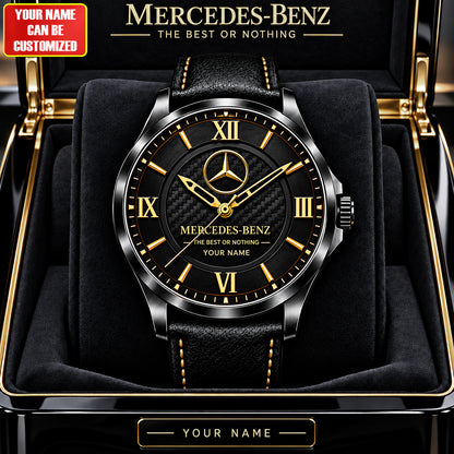 Personalized Merc Premium Luxury Leather Strap Watch V2