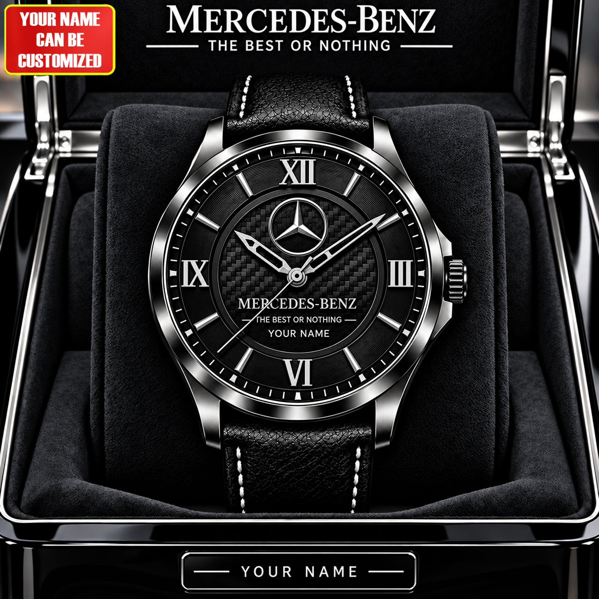 Personalized Merc Premium Luxury Leather Strap Watch V2
