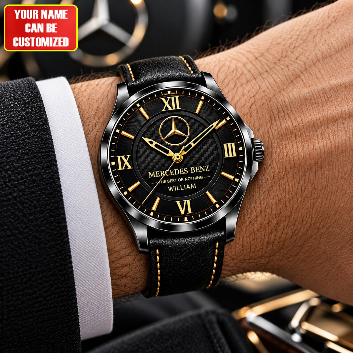 Personalized Merc Premium Luxury Leather Strap Watch V2