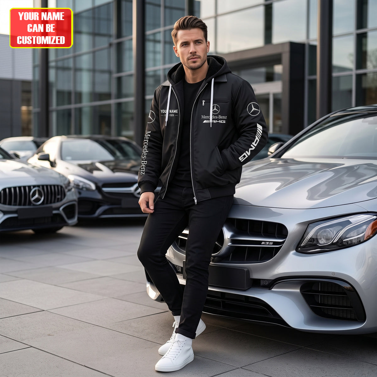 Personalized Merc AMG EST 1926 Fur lining Paddle Jacket