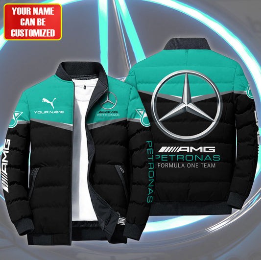 Personalized Merc AMG Petronas Sport Puffer Jacket 3D