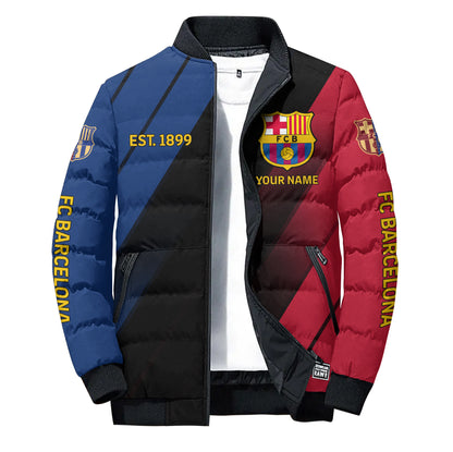 Personalized Barca FC Sport Puffer Jacket 3D V3