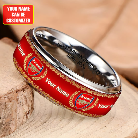 Personalized Arsenal 140 Years Anniversary Custom Alloy Ring