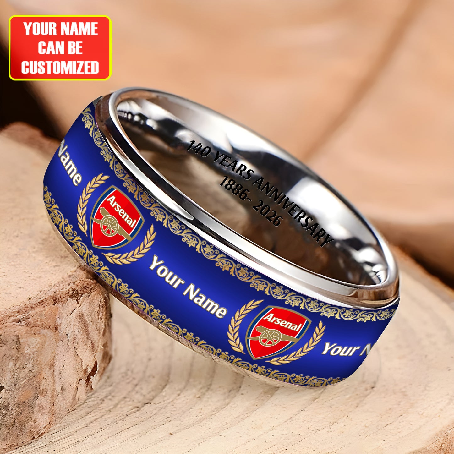 Personalized Arsenal 140 Years Anniversary Custom Alloy Ring